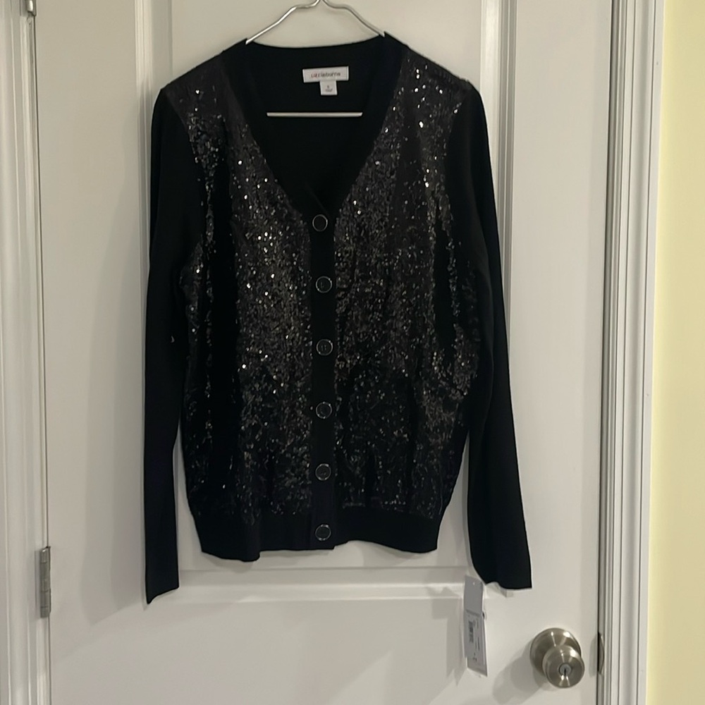 Brand new Liz Claiborne sequined cardigan.